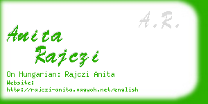 anita rajczi business card